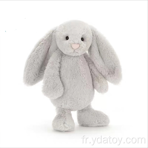 Poupée de lapin gris moelleux